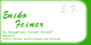 eniko feiner business card